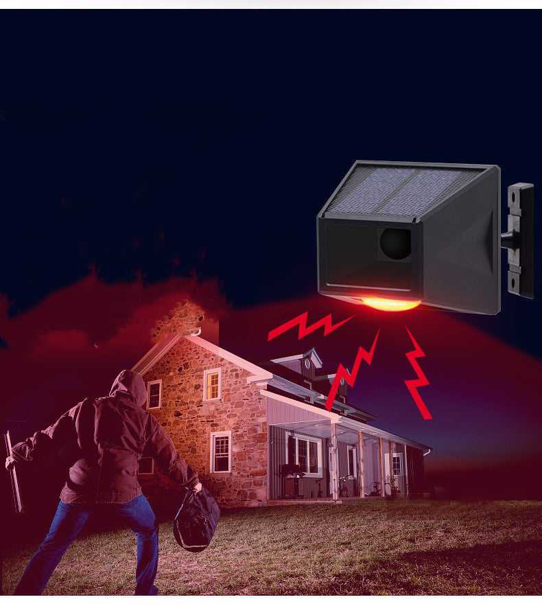 Wireless Solar Security Siren Light with Remote Control