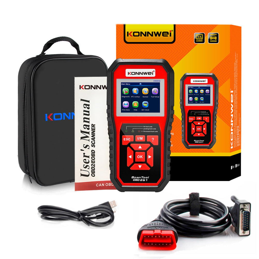 Professional KW850 OBD2 Code Reader SCANNER | Check Engine Light & Car Fault Detector
