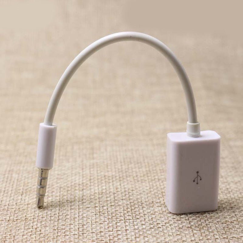 Car Audio AUX Jack to USB 2.0 Adapter Cord