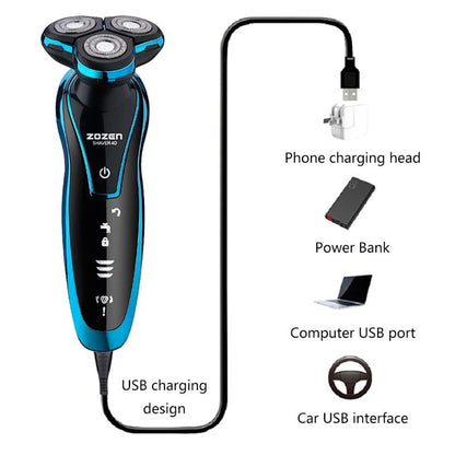 Rechargeable 4D Rotary Shaver