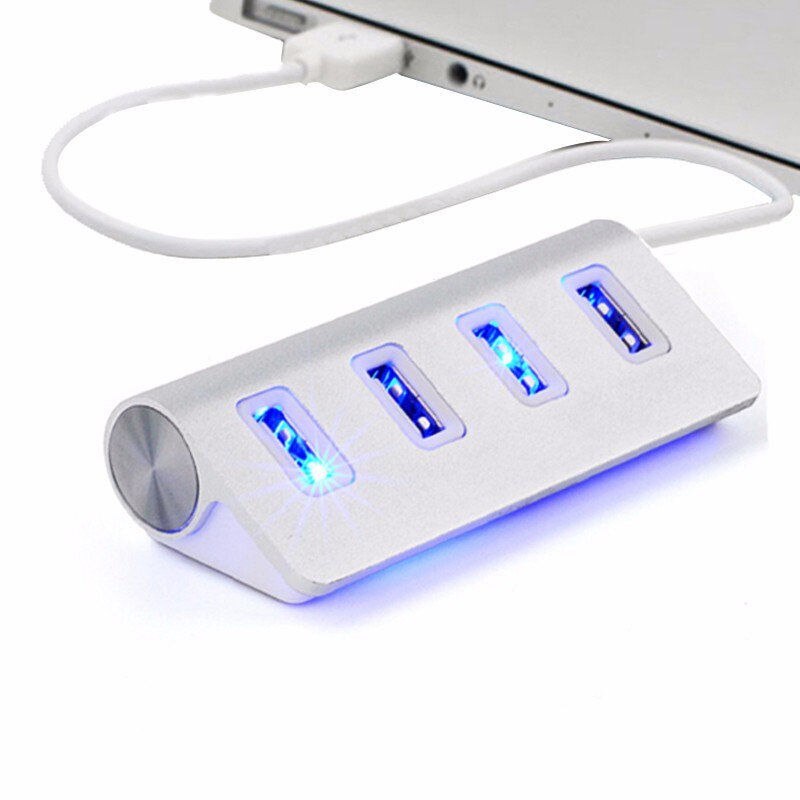 4-Port USB 2.0 Hub for Apple Mac & Windows PC - Data Splitter