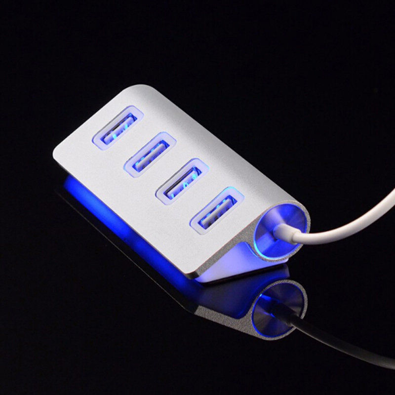 4-Port USB 2.0 Hub for Apple Mac & Windows PC - Data Splitter
