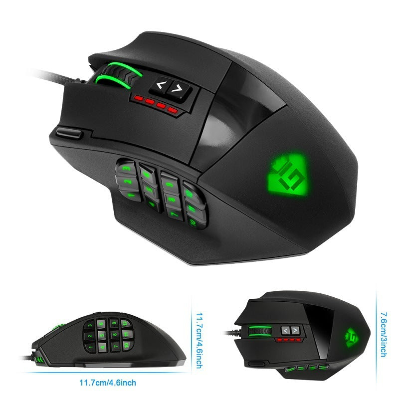 RGB Backlit Gaming Mouse - Ergonomic Wired/Wireless PC Gamer Mice