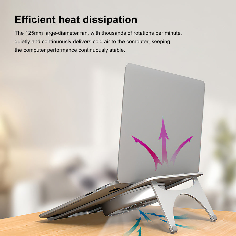 Adjustable Laptop Cooling Riser - Aluminum Folding Bracket