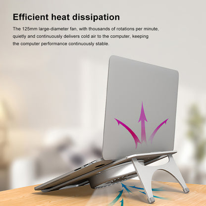 Adjustable Laptop Cooling Riser - Aluminum Folding Bracket