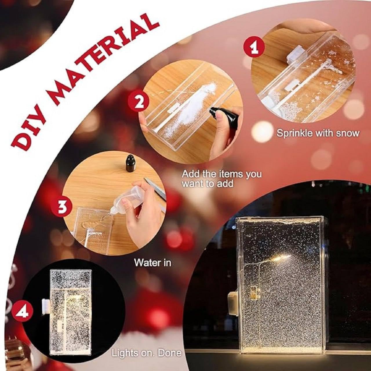DIY LED Snowfall Display Lamp
