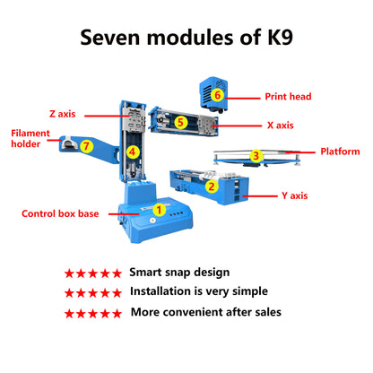 Plug & Play K9 Desktop 3D PRINTER | Beginner-Friendly Kids Toy Printer