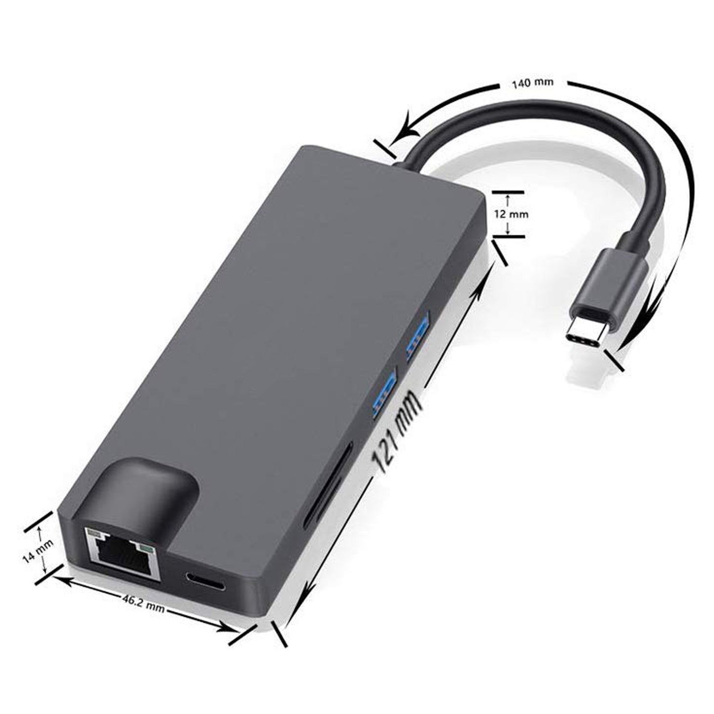 USB 3.0 Hub with Multi-Slot Memory Card Reader - SD/MicroSD/CF Splitter