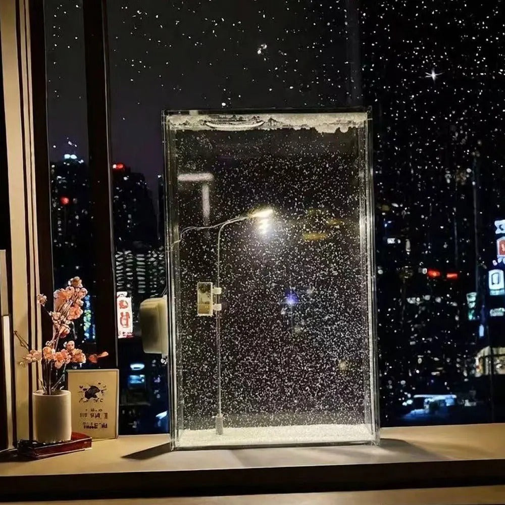 DIY LED Snowfall Display Lamp