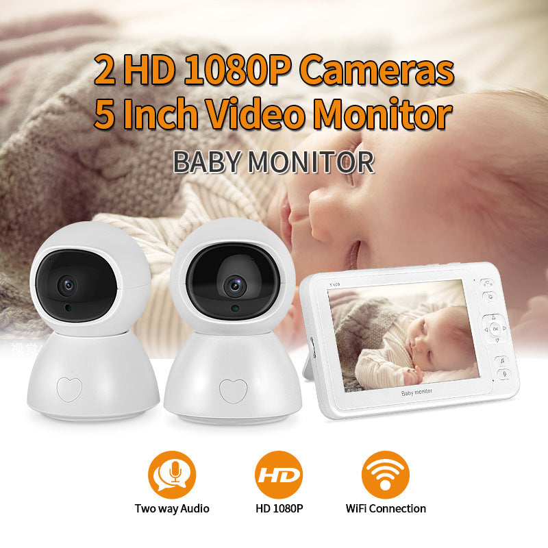 5-Inch HD Baby Monitor with Camera - Night Vision & Two-Way Talk