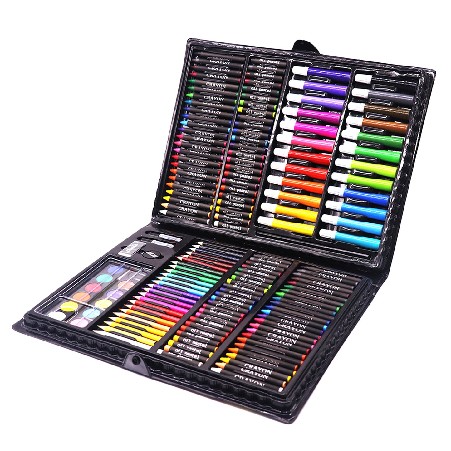 Complete Mixed Media Art Set | Oil Pastel, Watercolor Pen, & Brush Supplies