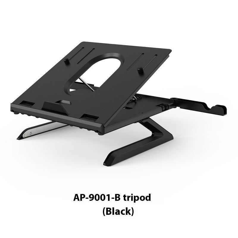 Portable Folding Aluminum Laptop Stand - Adjustable Height Riser