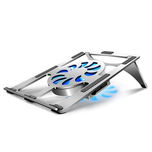 Adjustable Laptop Cooling Riser - Aluminum Folding Bracket
