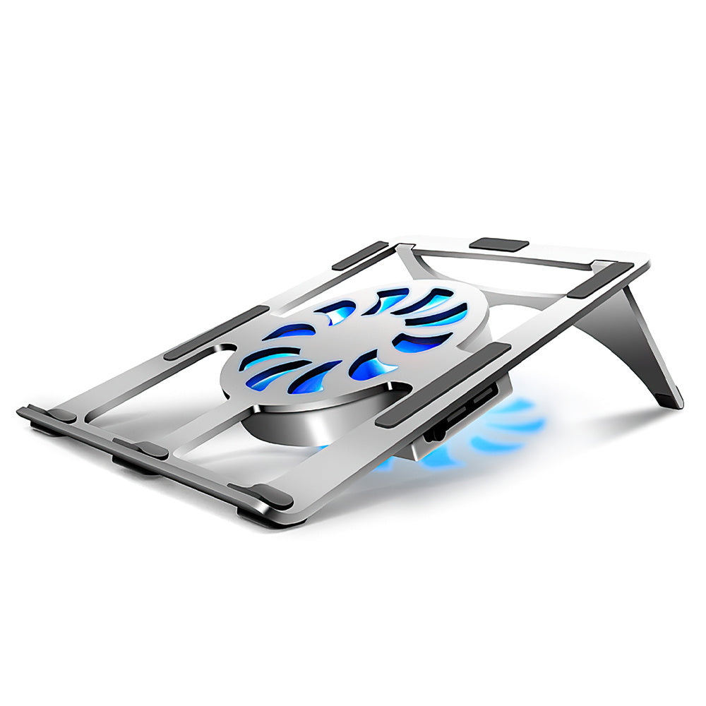Adjustable Laptop Cooling Riser - Aluminum Folding Bracket