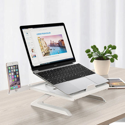 Portable Folding Aluminum Laptop Stand - Adjustable Height Riser