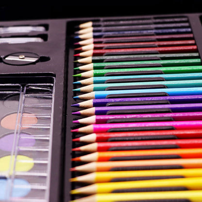 Complete Mixed Media Art Set | Oil Pastel, Watercolor Pen, & Brush Supplies