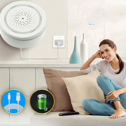 Smart Wi-Fi Indoor Strobe Siren: 110dB Alarm & Flashing Light